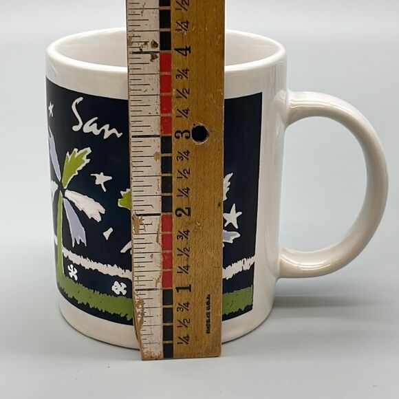 2 San Jose Palm Tree Coffee Tea Mugs Souvenir - Picture 9 of 9